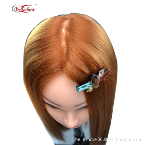 Hot sell wholesale cheap light purple corn whisker wig model head synthetic wig head model Make-up head model